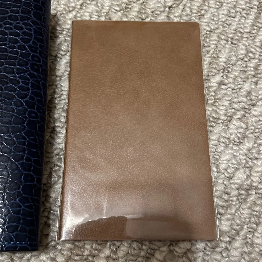Genuine Leather B6 Slim Blue Cover (whpdesign) with Sterling Ink Note Booklet